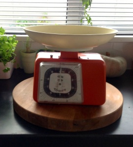 This Mum Rocks Op Shop Show off Retro Vintage Orange Tower Scale op shop charity shop thrifted find